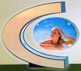 Фоторамка левитация "Овал" свет