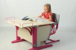 Набор трансформируемой мебели: стол СУТ.14-01 клен/розовый, стул СУТ.01