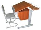 Набор трансформируемой мебели: стол СУТ.14-01 яблоко локардо/серый стул СУТ.01