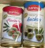 оливки зеленые фаршированные сладким перцем/анчоусами, в жб