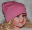 Трикотажная шапочка для девочки, розовая