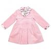 Пальто для девочки, однотонное, цвет розовый