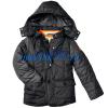 М705 Куртка зимняя для мальчика, темно-серый меланжевый