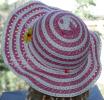 Плетеная шляпка, цвет ярко розовый розовый