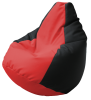 Кресло мешок "Груша Макси" черно-красное