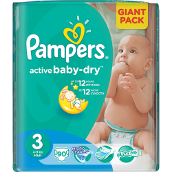 Pampers Active Baby Giant Pack 3 (4-9 кг) 90 шт