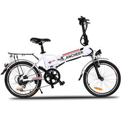 ANCHEER Power Plus Folding Electric Mountain Bike with Lithium-Ion...