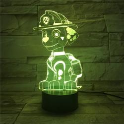 USB led night light 3D paw patrol Marshll table lamp energy saving...
