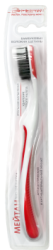 Бамбуковая зубная щетка с угольным напылением (бело-красная)