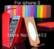 Дамский кожанный чехол с зеркалом для iPhone 5