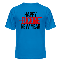 Мужская футболка Happy fucking New Year
