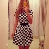 НП581 Платье шахматное