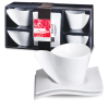 Набор чайный WALTZ (ВАЛЬЦ) "БАНКЕТ" на 4 персоны, белый фарфор, 160 мл, 600695