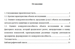 Основы теории конкурентоспособности. Вариант 8. НГУЭУ
