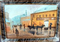 Пейзаж № 10110 "Старый Арбат". 40x60 х/м.