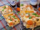 Пицца с каперсами, анчоусами и креветками