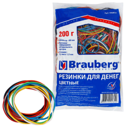 Резинки для денег BRAUBERG  цветные