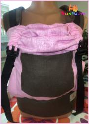 Слинг-рюкзак розово-коричневый