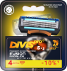 Сменные кассеты для бритья DIVIS PRO POWER5+1, 4 кассеты в упаковке