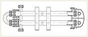 Теплообменники типа "труба в трубе" разборные: однопоточные.