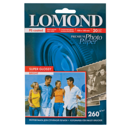 Фотобумага LOMOND Super Glossy д/струйной печати 10х15см 260г/м2...