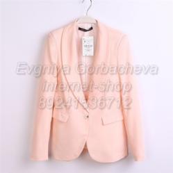 пиджак zara светло-розовый