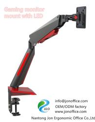 2020 computer gaming monitor mount arm clamp stand with  LED light OEM...