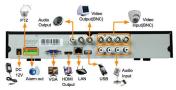 4CH DVR Kit 600TVL CCTV Camera System with Cable Power Adaptor