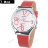 (BARIHO) Quartz Wrist Watch with Crystals + Synthetic Leather Strap Band for Girl Lady WWM-68734