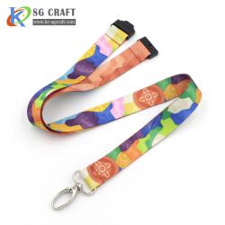 Custom high quality Sublimation printed Polyester id card holder neck...