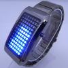 Digital 72 Blue LED Wrist Watch Black Color