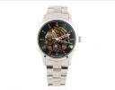 IK-98113G Skeleton Mechanical Men's Wrist Watch (Black)
