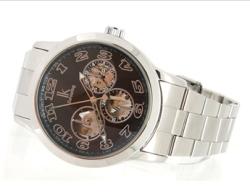 IK-98230G-2 Skeleton Mechanical Men's Wrist Watch (Black)