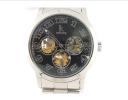 IK-98230G-2 Skeleton Mechanical Men's Wrist Watch (Black)