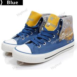 Lady's Fashion Hi-Top Lace Up Canvas Sneakers Rubber Sole Canvas...