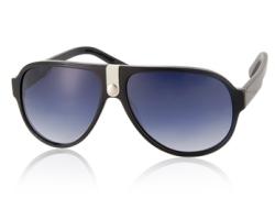 Oreka Black Plate Frame + Gradually Blue-Grey Nylon Resin Lenses UV...