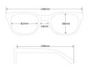 Oreka Black Plate Frame + Gradually Blue-Grey Nylon Resin Lenses UV...
