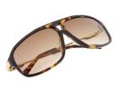 Stylish Metal Frame UV400 Protective Sunglasses (Hawksbill Brown)