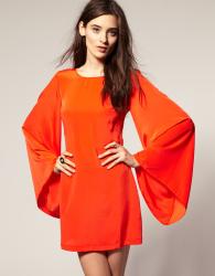 Vero Moda Flared Sleeve Chiffon Dress