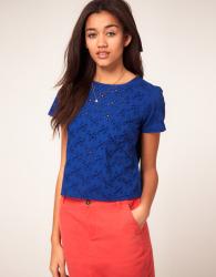 Vero Moda Shell Top in Broderie Lace