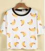 Witte T-shirt met Banana Print