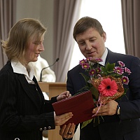 Серафима Самошкина на приеме у губернатора Псковской области А.Турчака