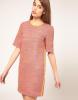 SHIFT DRESs in Boucle with Fluro Piping