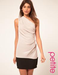 One Shoulder Dress With Contrast Band