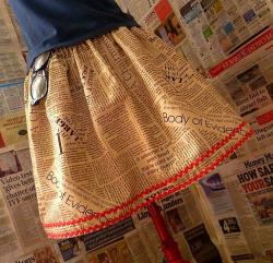 Rooby's Newspaper Print Skirt