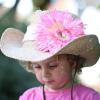 Ковбойская шляпа с розовой розой