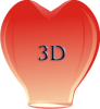 Небесный фонарик- Сердце 3D