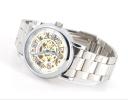 Skeleton Automatic Mechanic Men's Wrist Watch (White)