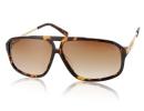 Stylish Metal Frame UV400 Protective Sunglasses (Hawksbill Brown)