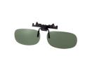 Small Clip on Plastic Glasses UVA400 Dark Green Resin Film Lens Sunglasses (Green)